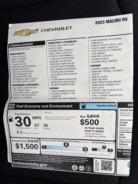 2023 Chevrolet Malibu RS