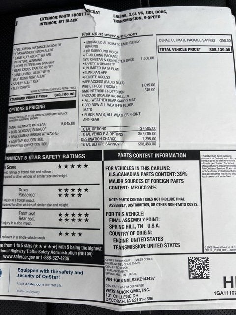 2023 GMC Acadia Denali