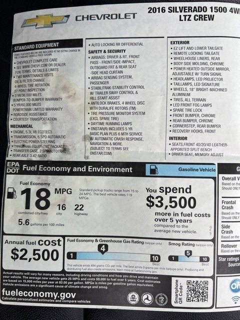 2016 Chevrolet Silverado 1500 LTZ