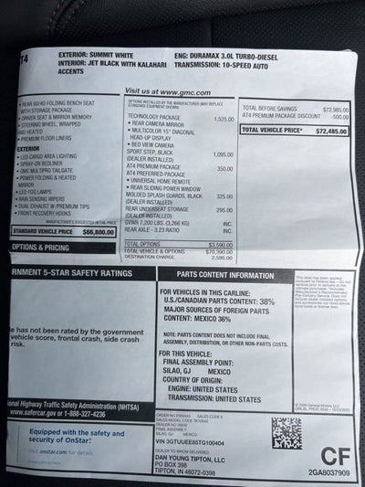 2026 GMC Sierra 1500 AT4