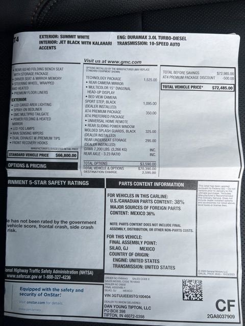 2026 GMC Sierra 1500 AT4