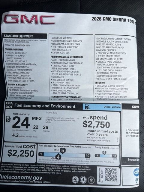 2026 GMC Sierra 1500 AT4